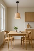 Pendente Rubi Bege 20,5x20,3cm com Fio Regulável 1,5m