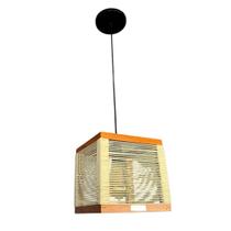 Pendente Rustico Madeira Demolição Com Corda Pendente Rustico Madeira Demolição Com Corda