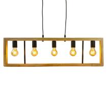 Pendente Rústico Retangular 90cm 5E27 LA0056 Delis