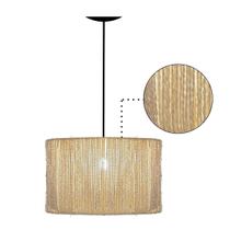 Pendente Rustico Retrô Sisal Natural Pequeno Decoração Hall Sala Cozinha