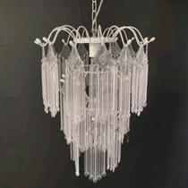 Pendente Sala Jantar, Acrílico Alto Brilho - 30 Losangos Pendente Sala Jantar, Acrílico Alto Brilho - 30 Losangos