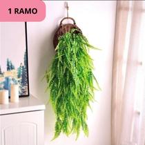 Pendente Samambaia 80cm Artificial Toque Real Folhagem Realista Decorativa