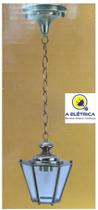 pendente sextavado dourado com corrente pendente sextavado dourado com corrente
