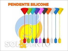 Pendente Silicone Laranja