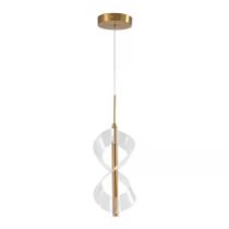 Pendente sky-3067 glossy ø13x30cm 2m d/cabo dourado metal e acrílico transparente 7w 3000k Pendente sky-3067 glossy ø13x30cm 2m d/cabo dourado metal e acrílico transparente 7w 3000k