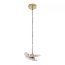 Pendente sky-4029 venom ø19x21cm 2m d/cabo french gold e acrílico transparente 7w 3000k