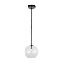 Pendente skylight sky-3049pt posh preto com vidro transparente 20x45cm 1xg9 Pendente skylight sky-3049pt posh preto com vidro transparente 20x45cm 1xg9