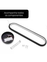 Pendente Slim LED Oval Preto 8018 3tons 13 Watts Bivolt Pendente Slim LED Oval Preto 8018 3tons 13 Watts Bivolt