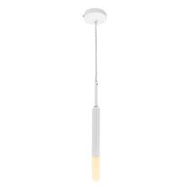 Pendente Slim Metal e Vidro Branco + Led G9 5w Branco Frio 110V St1741