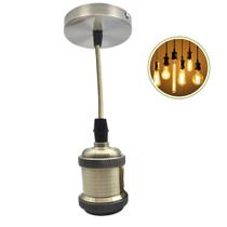 Pendente Soquete Bocal E27 Lustre Luminária Luxuosa Elegante COR Cromado BRONZE TB0611991