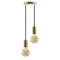 Pendente Soquete Copinho E27 Dourado Duplo + Led G95 Pendente Soquete Copinho E27 Dourado Duplo + Led G95
