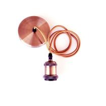Pendente Soquete Metal Cobre Rose 1 x E27 - CTB