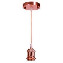 Pendente Soquete Retrô Industrial E27 Rose Gold