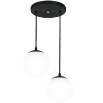 Pendente Sphera 2 Bolas Esfera Globo - Preto