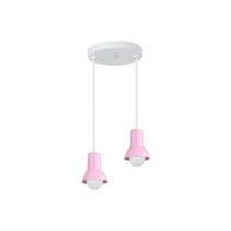 Pendente Spot Kids Quarto Infantil Rosa 2 Lâmpadas