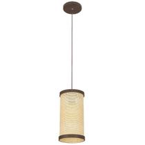 Pendente Straw Imbuia 2551IB Palha Natural e MDF 16cm E27 Luminárias Müller Pendente Straw Imbuia 2551IB Palha Natural e MDF 16cm E27 Luminárias Müller