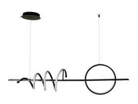 Pendente Suspenso Preto 80w - 3000k 100cm Ajustável até 2m Pendente Suspenso Preto 80w - 3000k 100cm Ajustável até 2m