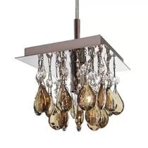 Pendente Taschibra Cristal Egito 1 G9 Conhaque 15050740 Pendente Taschibra Cristal Egito 1 G9 Conhaque 15050740