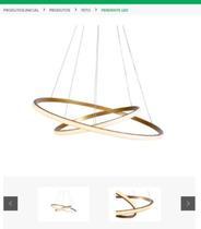 Pendente Taschibra Montreal 35w 3000k Ouro Fc 2 Aneis