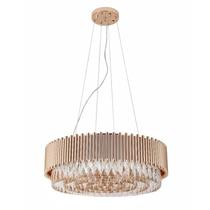 Pendente Tatty Dourado Com Cristal Transparente 50Cm 8 Lâmpadas E14 Eletrorastro Pendente Tatty Dourado Com Cristal Transparente 50Cm 8 Lâmpadas E14 Eletrorastro