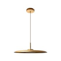 Pendente Teto Dot Slim Redondo Dourado Led 3000K 19W Bivolt