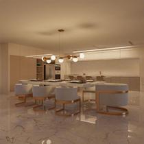 Pendente Teto Jabuticaba com 7 Globos Vidros Fosco Com Lâmpada branco quente Para Sala Estar ou Jantar, Cozinha, Varanda