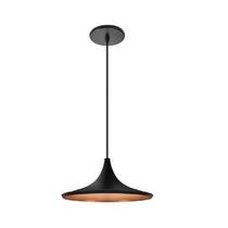 Pendente Tokio Chapeu Preto com Cobre 1xE27 - Opl