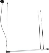 Pendente traço alum 700mm cabo pp 1xg branco fosco Pendente traço alum 700mm cabo pp 1xg branco fosco