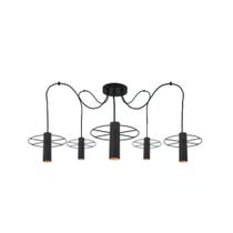 Pendente Trevo Aranha Aço 180MM Cabo PP 5XG9 Preto Liso - Blumenau Pendente Trevo Aranha Aço 180MM Cabo PP 5XG9 Preto Liso - Blumenau