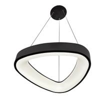 Pendente Triangular Preto 45cm Led 25W 3000K Bivolt LA0047 Delis