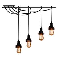 Pendente Trilho Deslocado Moderno 4 fios de 1 metro