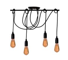 Pendente Trilho Estilo Industrial moderno 4 fios