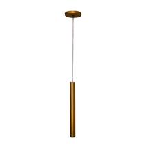 Pendente Tubo 40cm GU 10 Quarto Lavabo Dourado Fosco