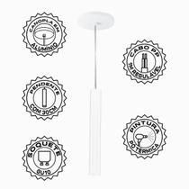 Pendente Tubo Palito Moderno 30cm - Branco