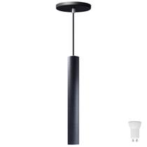 Pendente Tubo Preto 30 Cm + Lâmpada LED Branco Neutro
