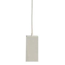 Pendente Tubo Quadrado Alumínio Balcão + Lâmpada Bulbo