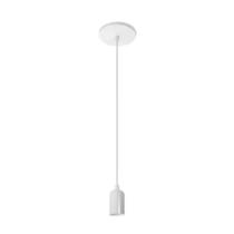 Pendente Uno Colore Alumínio 1xE27 Branco 40W Bivolt OPL