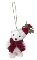 Pendente Urso Com Cachecol Vermelho 13Cm Brilliance