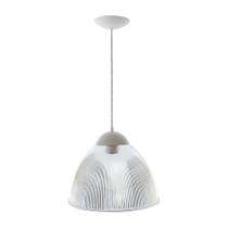 Pendente Utron Prismático Transparente com Acabamento em Plástico