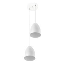 Pendente Vegas Aluminio Duplo Branco sala cozinha quarto Pendente Vegas Aluminio Duplo Branco sala cozinha quarto