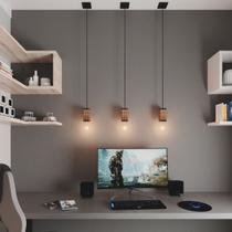 Pendente Vertical Capella Madeira Maciça, Cabo PP - Madeiled Pendente Vertical Capella Madeira Maciça, Cabo PP - Madeiled