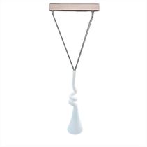 Pendente Vidro Torcido Branco Leitoso H 40CM 1XG9 40W Pendente Vidro Torcido Branco Leitoso H 40CM 1XG9 40W