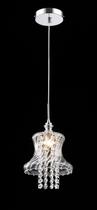 Pendente Vidro Transparente com Cristais 14,5cm PE-012/1.19 Mais Luz