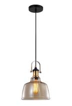 Pendente Vintage Vidro Ambar Industrial Retro 22,5 cm ALZ1 - Acende A Luz