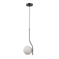 Pendente viva cromo negro e branco (d)16cm (a)45cm 1xe27 bolinha 5w