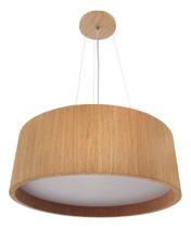 Pendente Wood Redondo 35cm - 2 Luzes E27 - Freijó