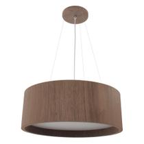 Pendente Wood Redondo 50cm - 5 luzes E27 - Imbuia