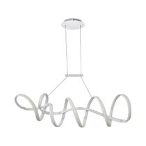 Pendente Zig Branco 84cm LED 73W 3000K Bivolt TP003 Bella