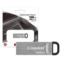 Pendrive 128GB Kingston DataTraveler Kyson, USB 3.2 Gen1, Leitura 200MB/s, Grav. 60MB/s - DTKN/128GB