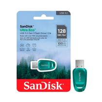 Pendrive 128Gb Sandisk Ultra Eco, Usb 3.2 Gen 1, Até 100